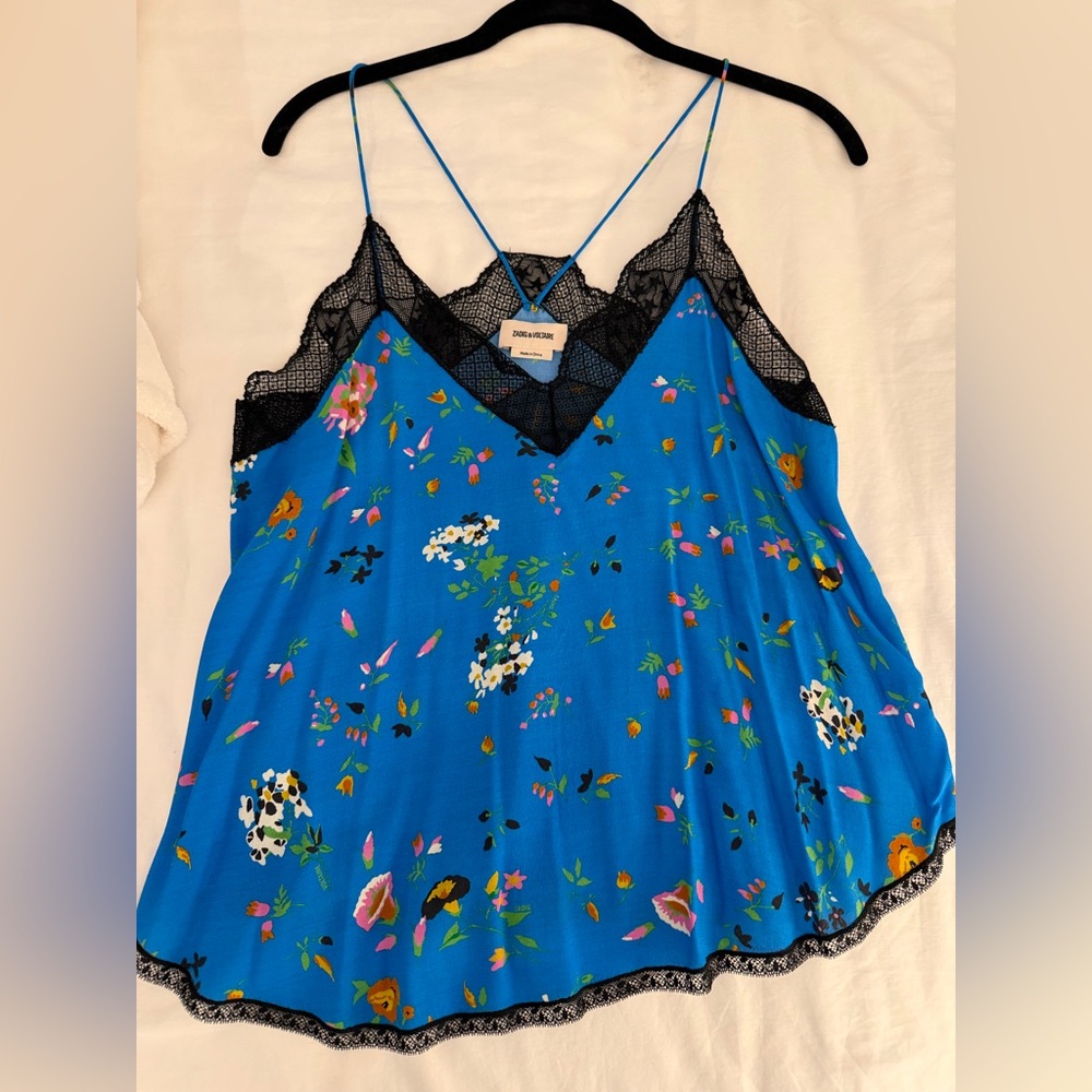 Zadig & Voltaire Azure flowered tank. Brand new, never worn!